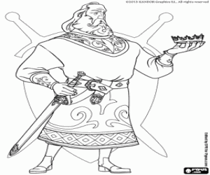 The evil knight Heraclio coloring page