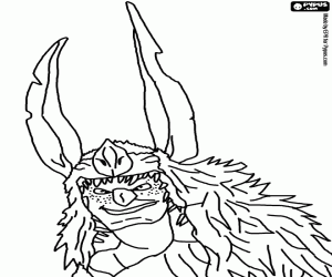 The evil Mandrake coloring page