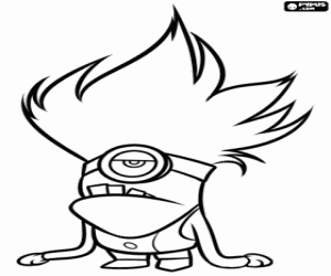 An evil minion from Gru coloring page