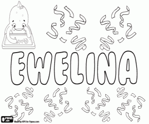 Ewelina, Polish name coloring page