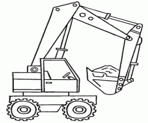 Excavation works coloring page
