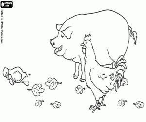 The expulsion of the ugly duckling coloring page