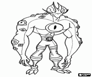 Eye Guy, Ben 10 alien coloring page