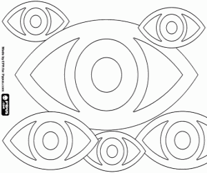 Eyes, the day of vision coloring page
