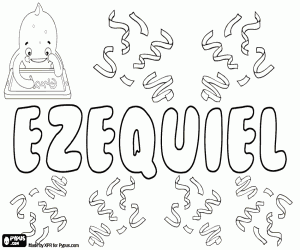 Ezequiel, name of Hebrew origin coloring page