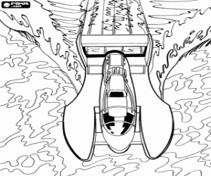 F1 Powerboat, Hot Wheels coloring page