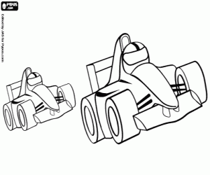 F1 race coloring page