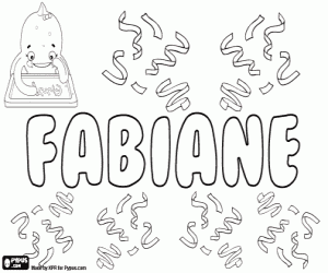 Fabiane, variant of Fabiana coloring page