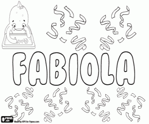Fabiola, name for girl coloring page