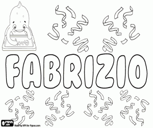 Fabrizio, Italian name coloring page