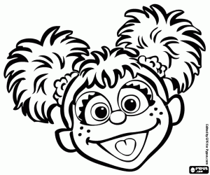 The face of Abby Cadabby coloring page