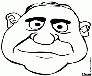 The face of the alleged criminal coloring page