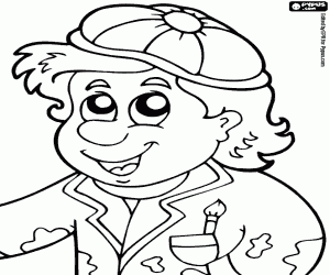 The face of the artist coloring page