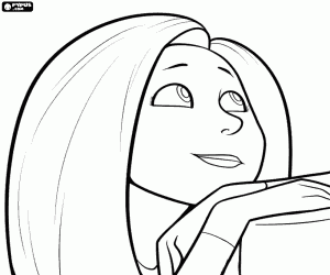 The face of Audrey coloring page