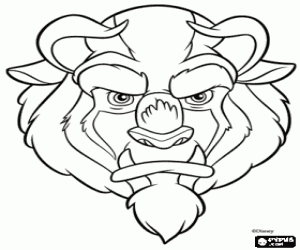 The face of the Beast coloring page