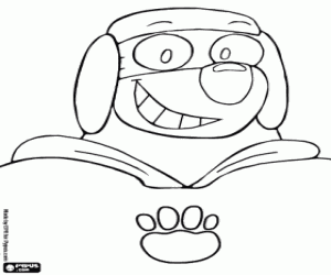 The face of Dodge, a dog coloring page