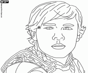 Face of Edmund Pevensie coloring page