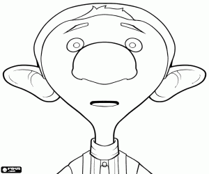 The face of the elf Bryony coloring page