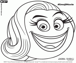 The face of the emoji Smiler coloring page