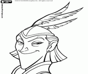 The face of the evil Sota coloring page