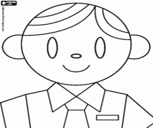 The face of a flight attendant coloring page