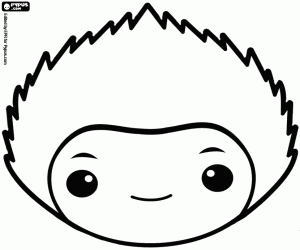 The face of God Apollo coloring page