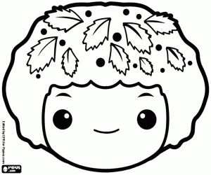 The face of the God of wine coloring page