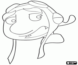 The face of Gwizdo coloring page