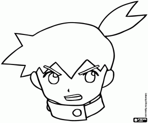 The face of Ikki Tenryou coloring page