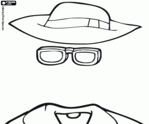 The face of the invisible man coloring page