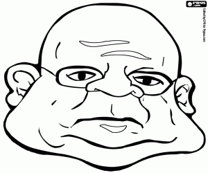 The face of a judge coloring page