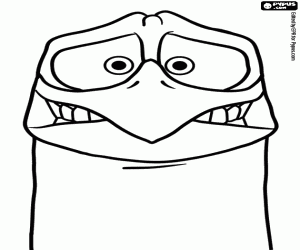 The face of Junior in a problem coloring page