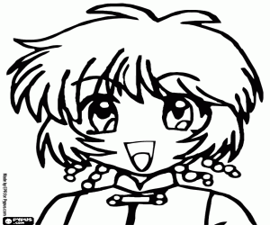 The face of Kikki Benjamin coloring page