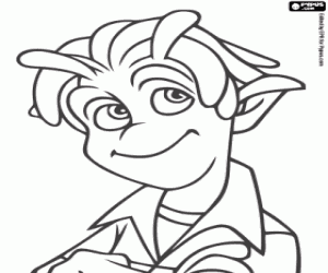 The face of Lem from Planet 51 coloring page