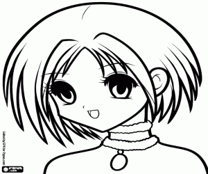 Face of Lettuce Bridget Verdant coloring page