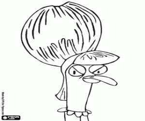 Face of Mother Goose coloring page