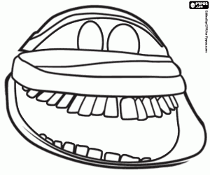 The face of Murray, the Mummy coloring page