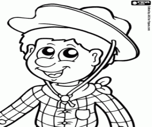 Face of a cowboy coloring page