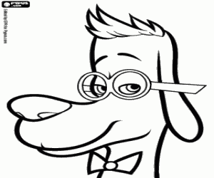 The face of Peabody coloring page