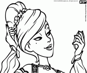 The face of the presumptuous Lara coloring page