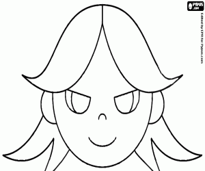 Face of a rock musician coloring page