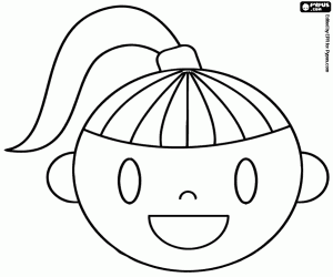 The face of the rock singer coloring page