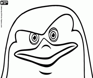 The face of Skipper coloring page