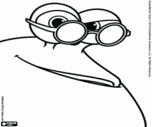 The face of the snail White Shadow coloring page