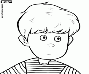 The face of Ted, Lorax coloring page