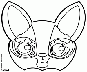 The face of a Zooble forest creature coloring page