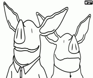 The faces of Olivia's parents coloring page