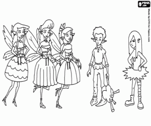 The fairies of flowers, Muddle Earth coloring page