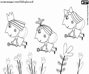 The fairies Holly and her friends coloring page