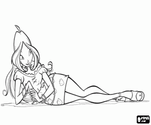 The fairy Flora of Winx Club coloring page